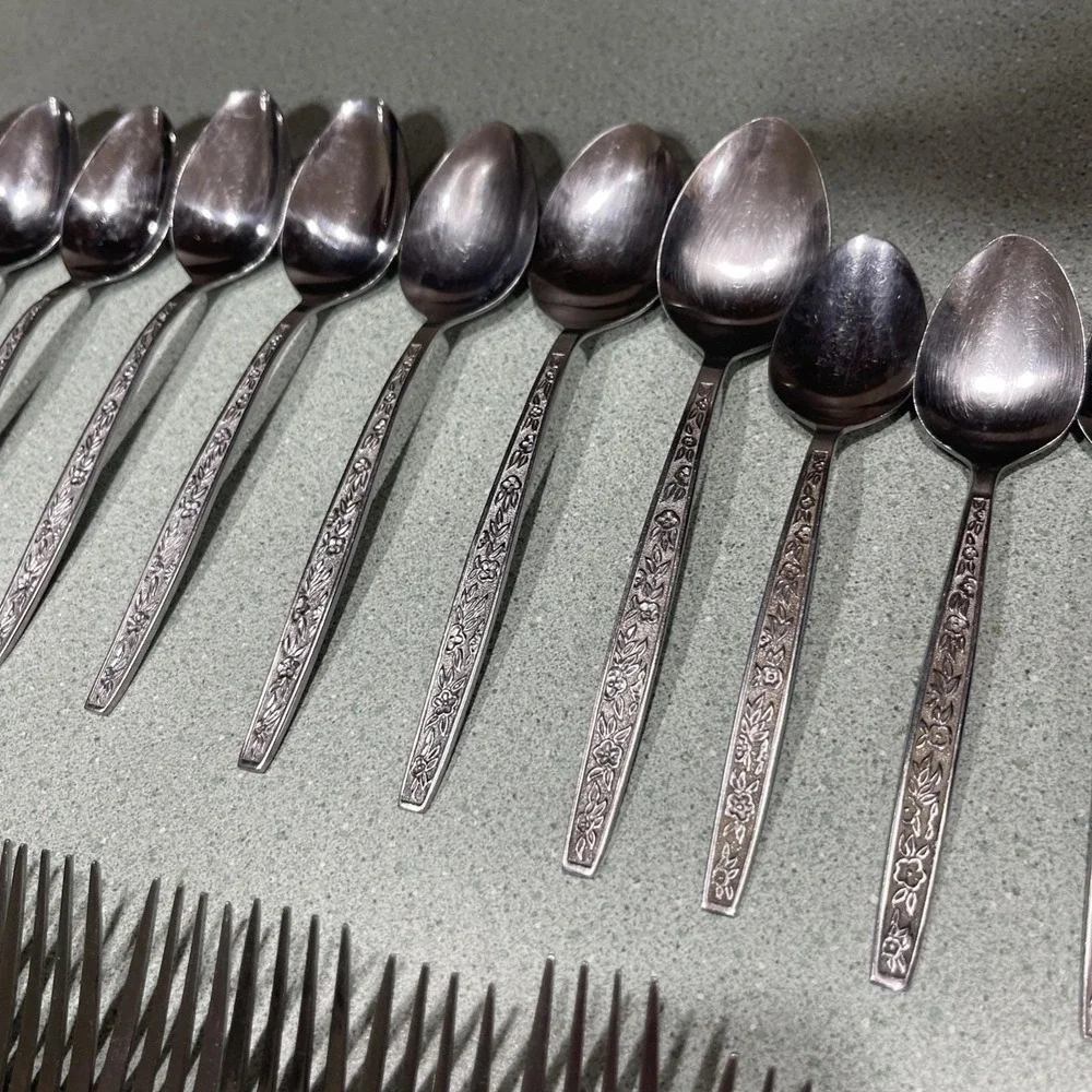 Hanford Forge Escondido Stainless Korea Flatware Silverware Lot Of 44 Vintage